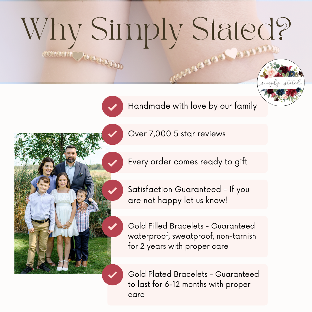 Simply Stated NY – Engroshandel Perlearmbånd – Tiny Heart matchende armbånd til mor og datter6