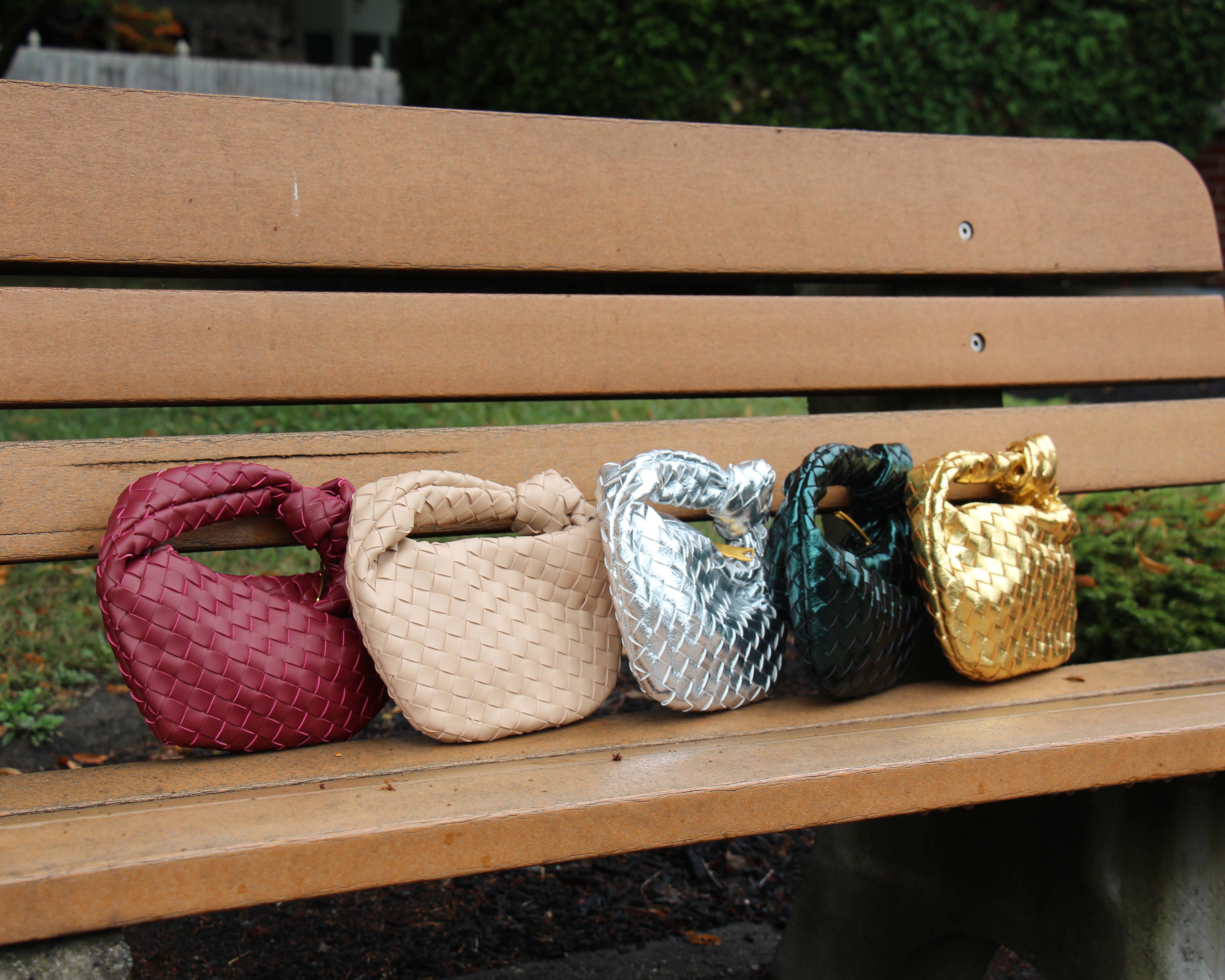 Lemonbella - Vendita all'ingrosso Borsa con manico - Donna - Borsa a mano Ava Woven Knotted Almond 3