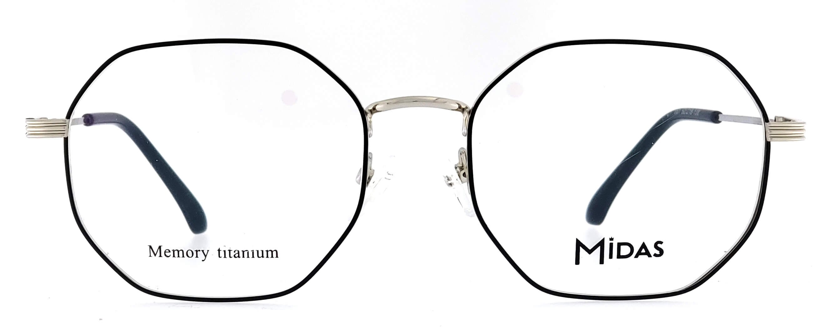 Midas Eyewear – wholesale Eyeglasses – Unisex – Trendy Titanium Hexagon Unisex Eyeglasses1
