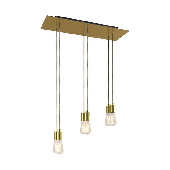 6-drop pendant lamp with XXL Rose-One rectangular 675 for wholesale by LIGHTINUP S.R.L.
