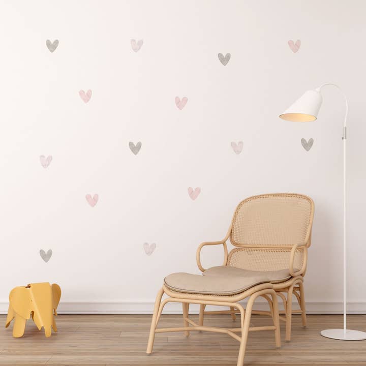 Stickers muraux cœur pour chambre d’enfant et nursery - décoration murale fille et garçon pour la vente par Hello Beautiful Designs