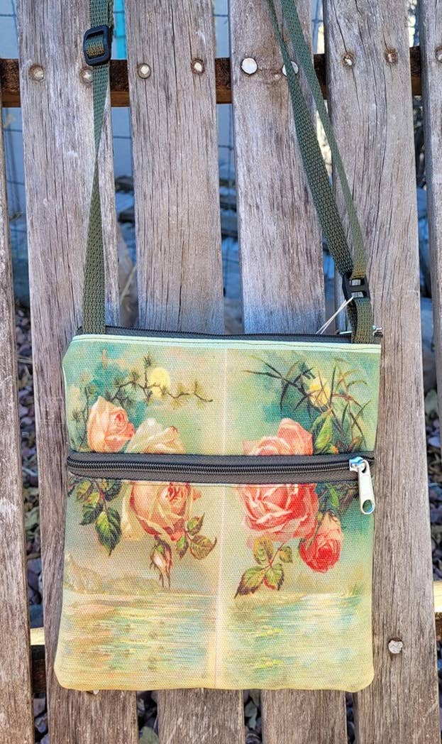 Old Bagzz - Wholesale Crossbody Bag - Women's - Vintage Roses Travel/Casino Bag2