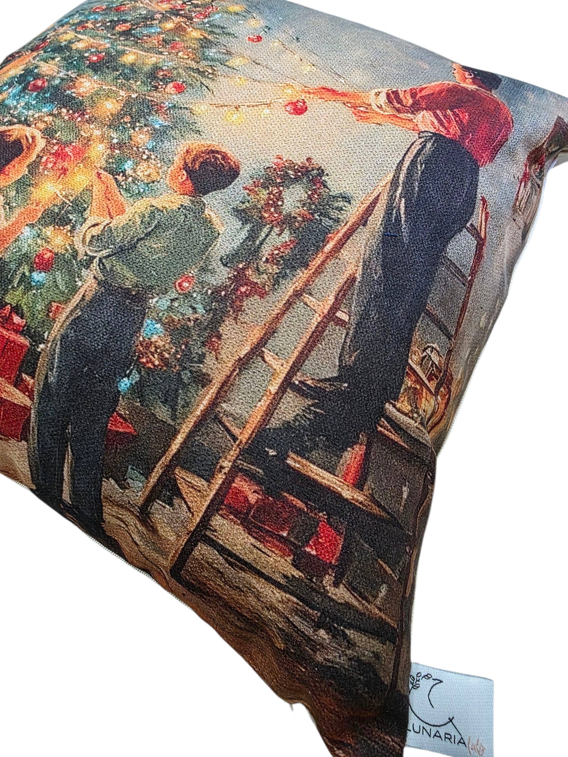 Lunaria Lab – wholesale Dekorativ kudde – Vintage Christmas Family kuddfodral8