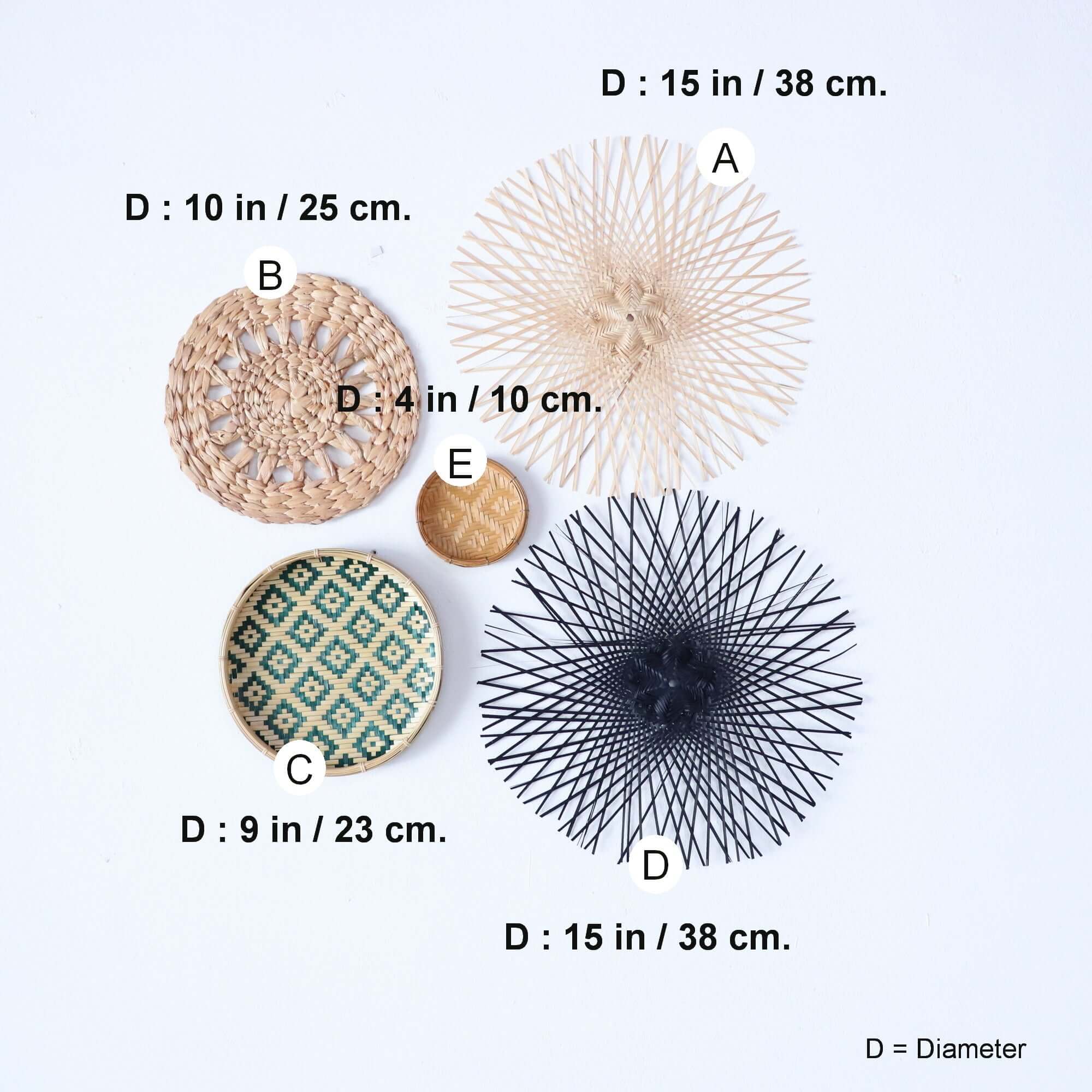 Thaihomeshop – wholesale Wall Accent – KA NOK NUCH -  Wall Hanging  Decor (Set of 5)3