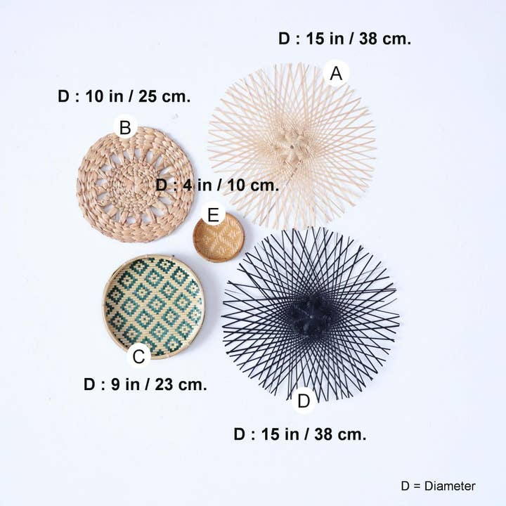 Thaihomeshop – wholesale Wall Accent – KA NOK NUCH - Wall Hanging Decor (Set of 5)3