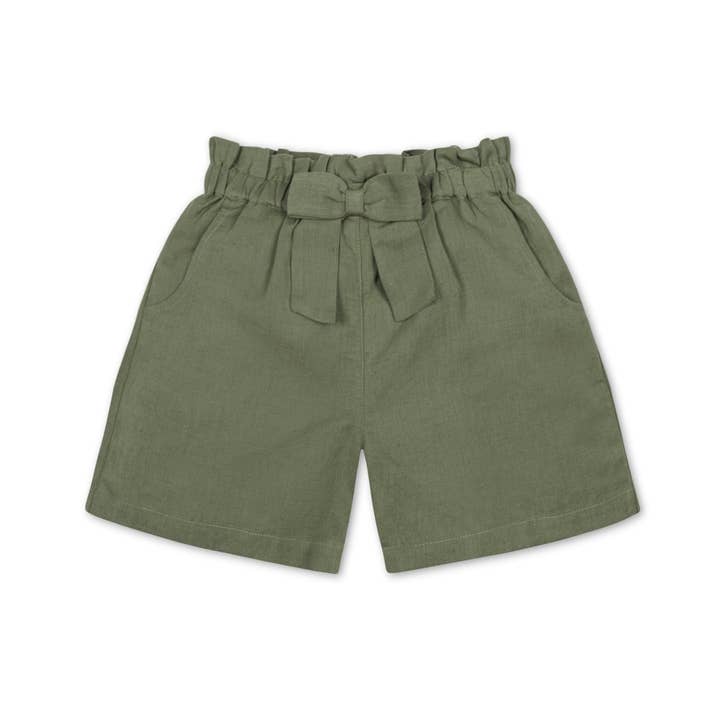 Linen Pull-On Paperbag Shorts for wholesale on Faire