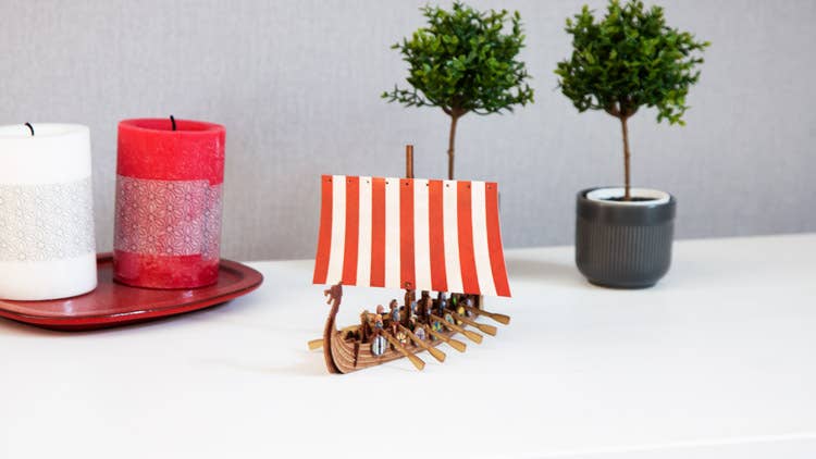 Gespänsterwald - Venta al por mayor Kit de manualidades - Kit de manualidades 3D «Barco vikingo»1