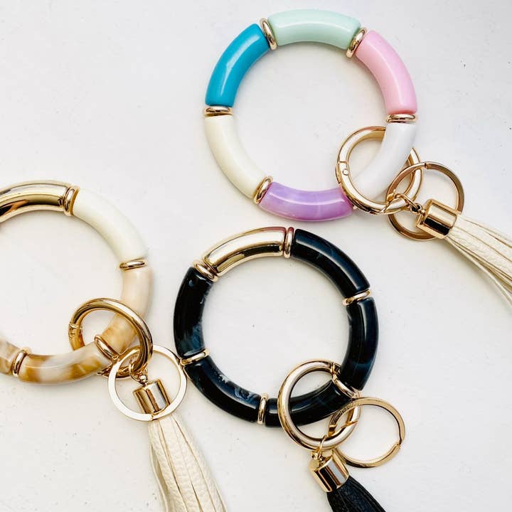 Tiny Gift Society - Wholesale Keychain Bracelet - Tube Bracelet Bangle Keychain | Bamboo Wristlet Key Ring10