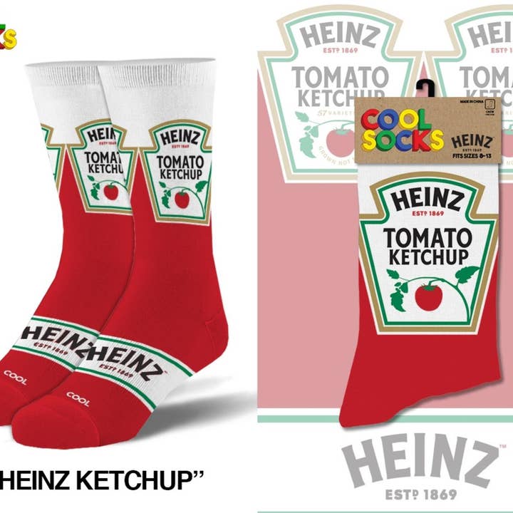 Cool Socks - Wholesale Socks - Unisex - Heinz Ketchup Socks