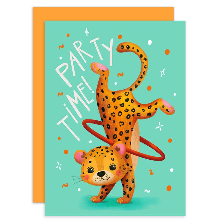 Aniet Illustration - Wholesale Birthday Card - Birthday card congratulations happy dancing cheetah
