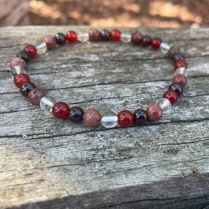 Crystal Multistone litoterapi elastisk armbånd for engroshandel hos Boutique Bohème