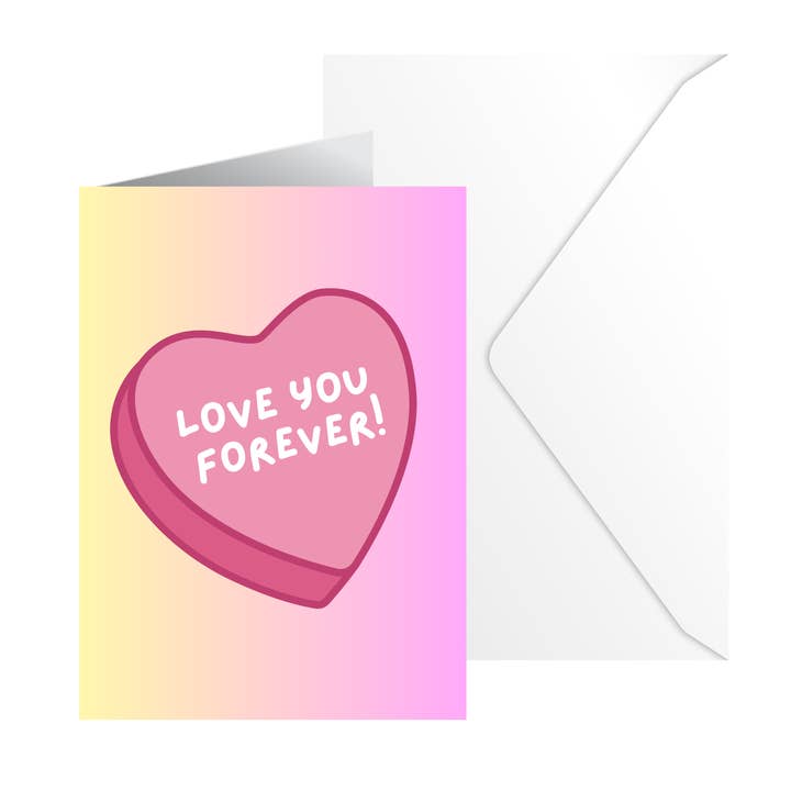 Carte de Saint-Valentin mignonne - Je t'aime pour toujours pour la vente par Argent Design Co