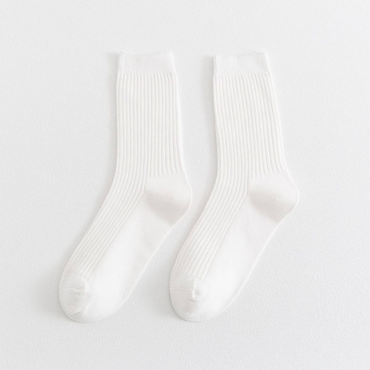 NINEXIS - Wholesale Socks - Unisex - CWMS02986_UNISEX SOLID RIBBED COTTON CREW SOCKS2