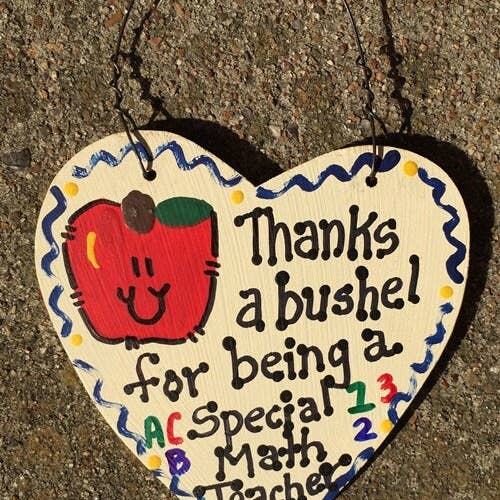 Cadeau spécial pour professeur de mathématiques Thanks a Bushel 6020 pour la vente par Nannie and B's Crafts