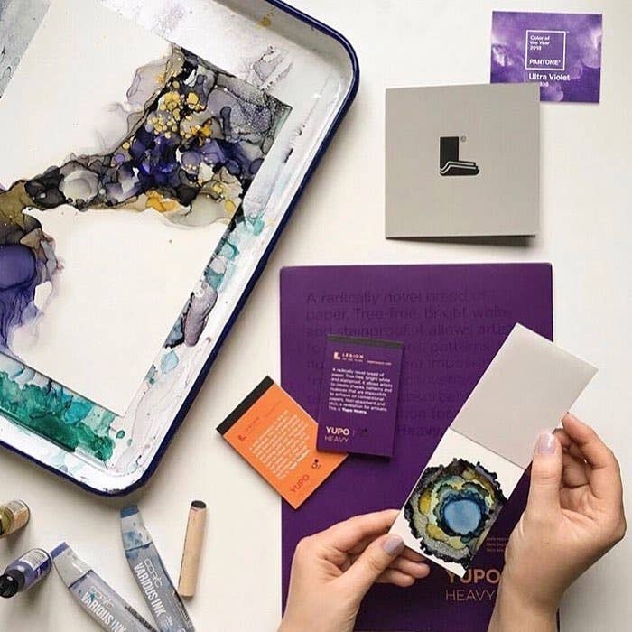 Legion Paper - Wholesale Sketchbook/Sketchpad - YUPO Medium Mini Pad - Watercolor, Alcohol Ink & Acrylic2