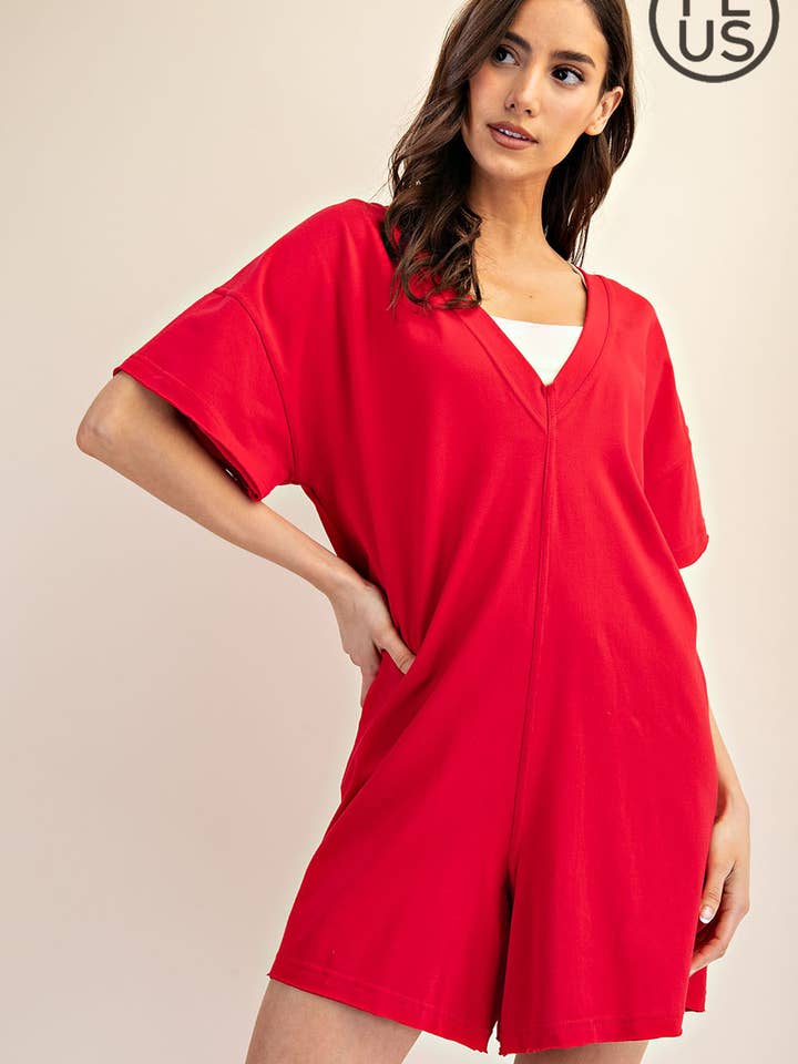 T-SHIRT D'ÉTÉ EN COTON ET LYCRA GRANDE TAILLE pour la vente par Rae Mode