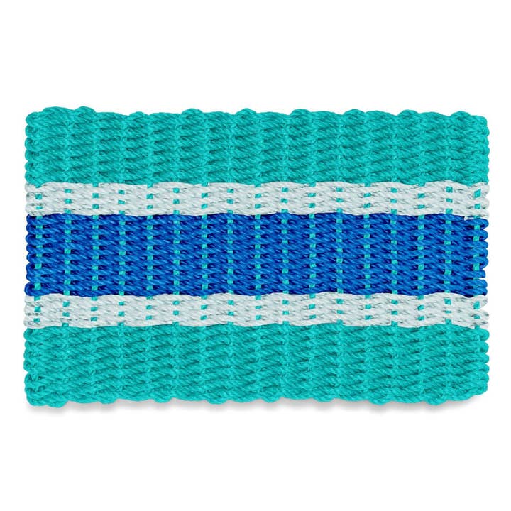 Paillasson d'extérieur Lobster Rope : bleu sarcelle, écume de mer pour la vente par Wicked Good Doormats