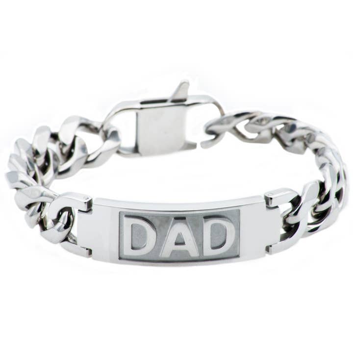 Blackjack Mens Jewelry - Wholesale Link & Chain Bracelet - Men's Stainless Steel Fathers Day Dad Bracelet