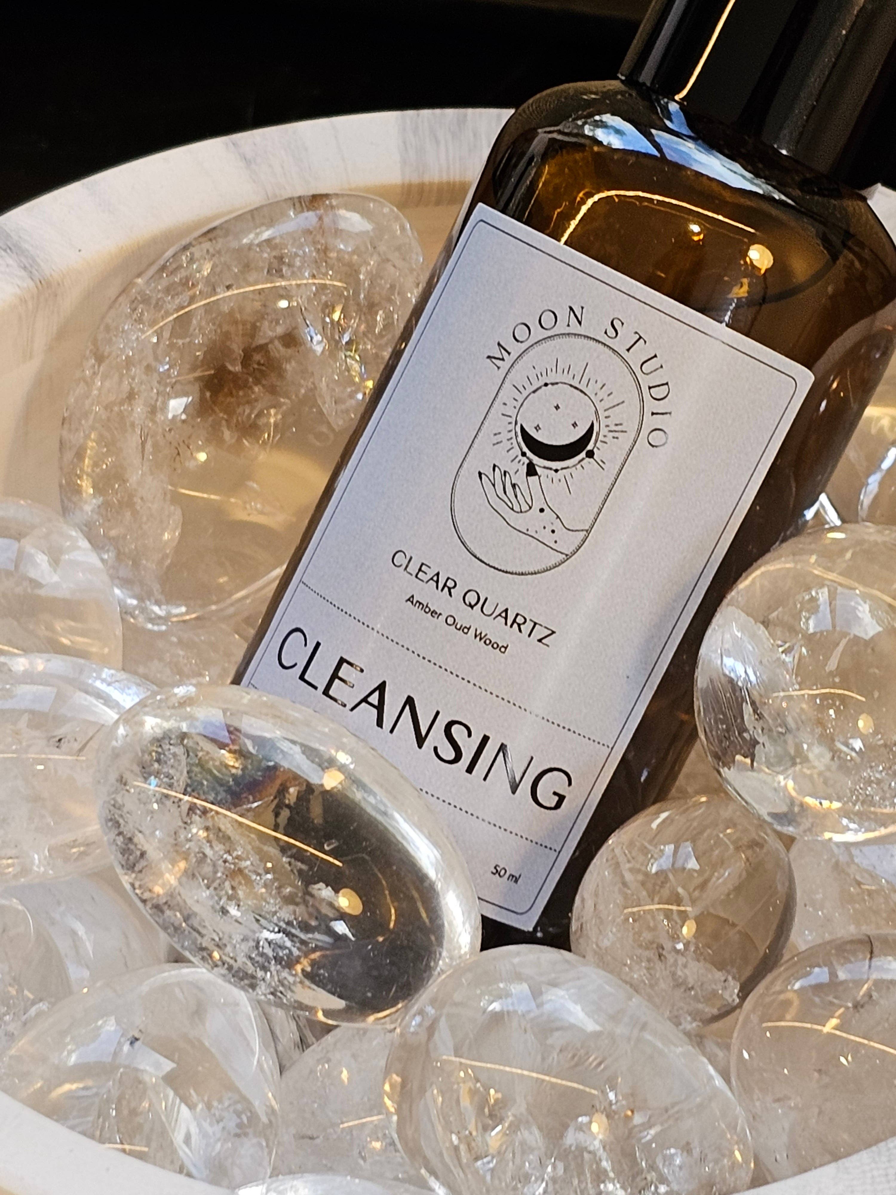 Moon Rituals - Wholesale Room & Linen Spray - Cleansing Spray Infused with Clear Quartz - Amber Oud Wood Scent - Hand Poured in Sydney, Australia5