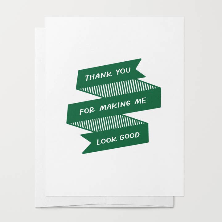 Just Follow Your Art - Vendita all'ingrosso Biglietti di ringraziamento - Grazie per avermi fatto fare bella figura | Divertenti biglietti di ringraziamento1