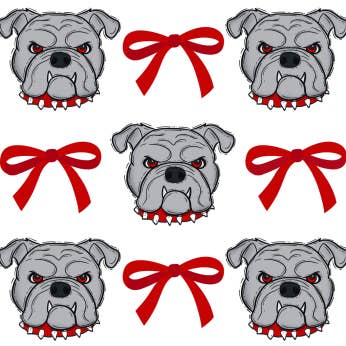 Bulldog Coquette DTF Transfer for wholesale by M2B Designs