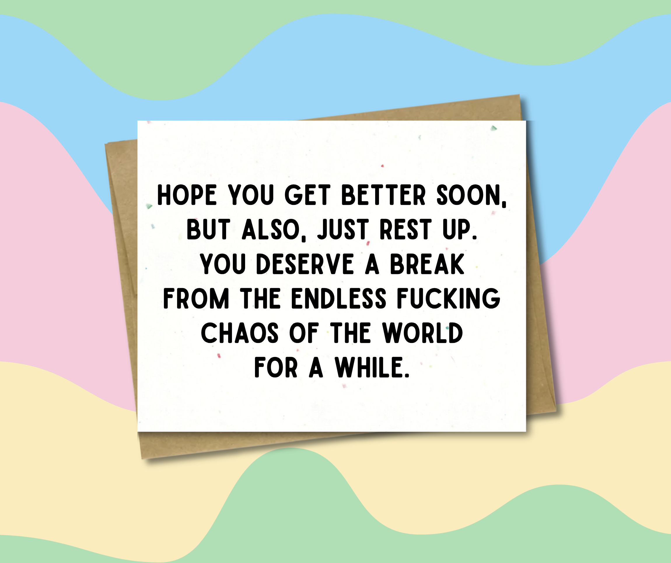 Bitter Ink Studio - Wholesale Get Well Card - Get Well - Endless Chaos0