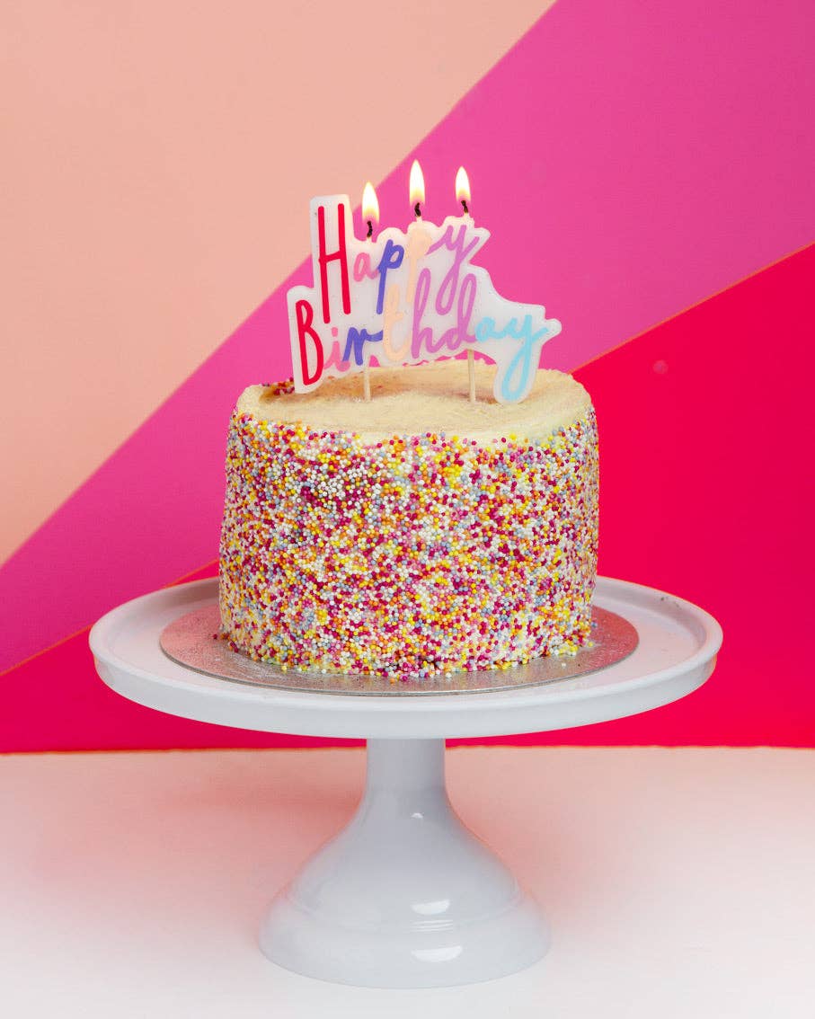 Talking Tables USA - Wholesale Cake Candle - Pastel Happy Birthday Candle | Cake Candles |8