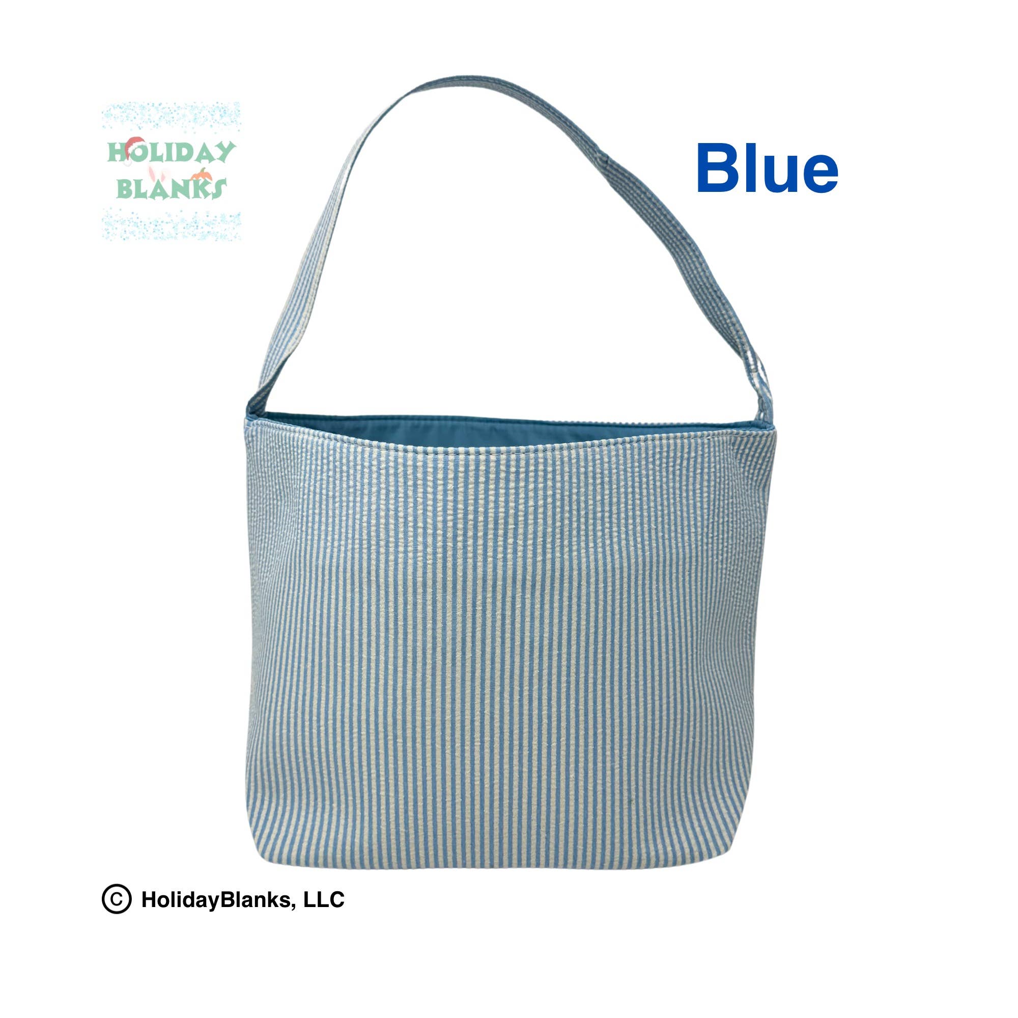 Holiday Blanks - Wholesale Basket - Easter or Halloween Seersucker basket embroidery blanks0