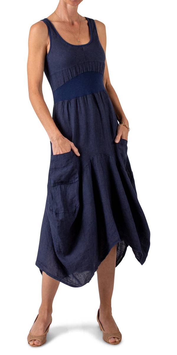 Gigi Moda - Wholesale Dress - Women's - Linen Sleeveless Dress8