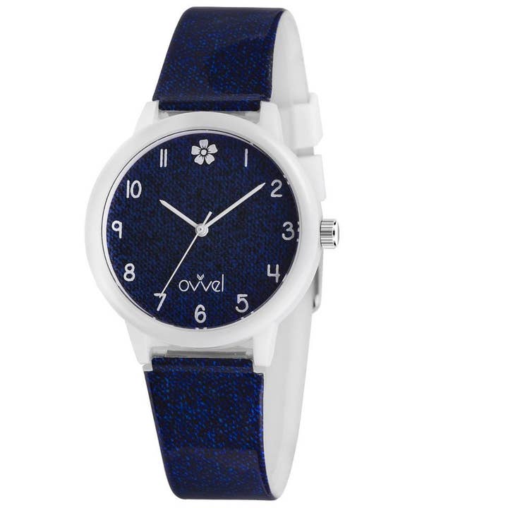 Girl's Analog Denim and White Watch for wholesale by Ovvel Watches
