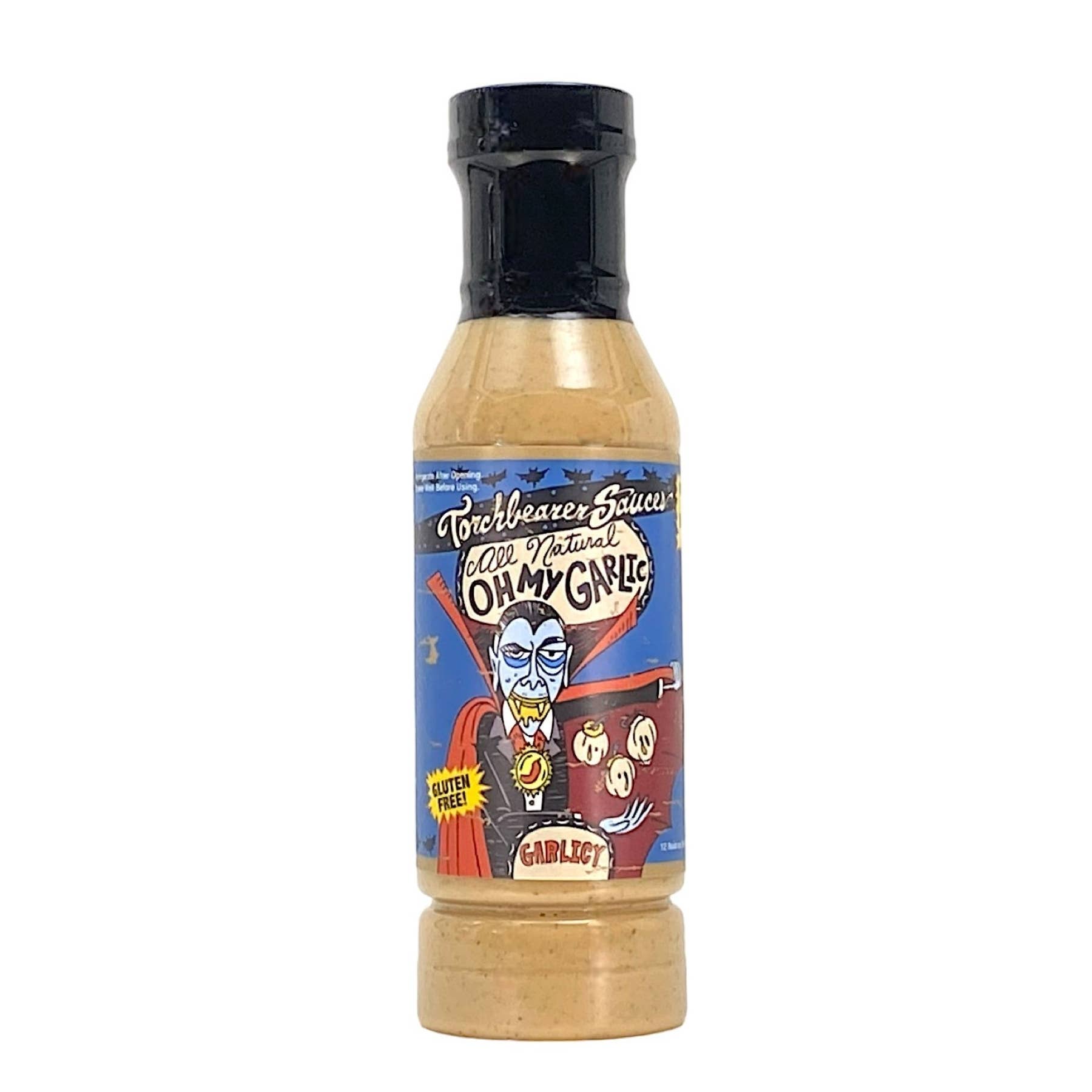 TorchBearer Sauces - Vente Sauces - Oh Mon Ail | Bouteille de 12oz | Aillé et Doux | Chaleur 0/101
