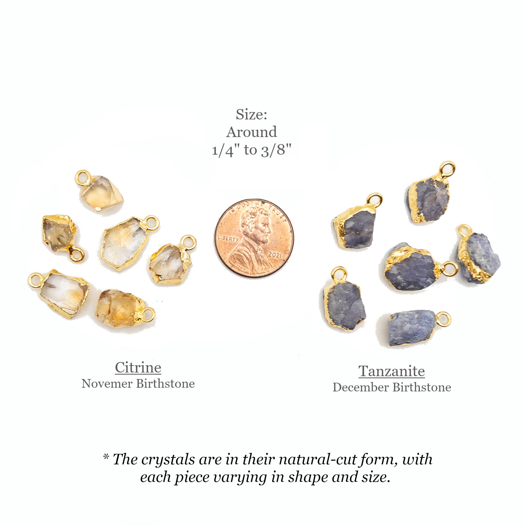 UBNY Collection - Wholesale Individual Charm/Pendant - Birthstone Pendants • Natural Gemstones • Gemstone Charms6