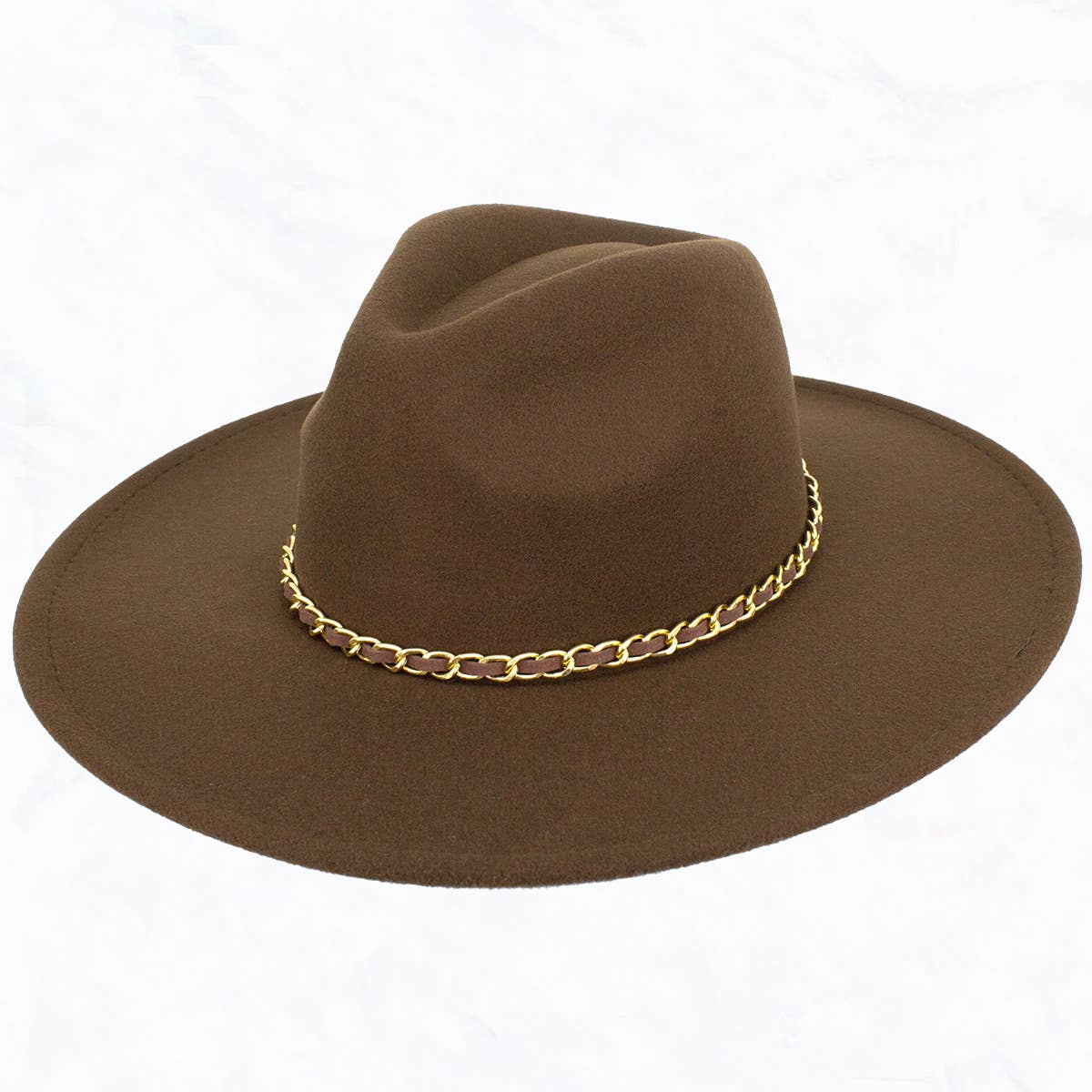 Suzie Q USA - Wholesale Fedora - Women's - Camel Chain Big Brim Peach Heart Top Hat29