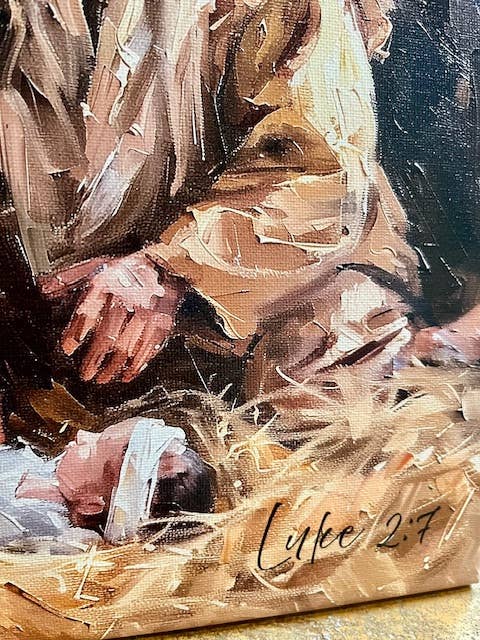 Rustic Nester - Wholesale Art Print - Nativity canvas art print, Christian home decor, Seasonal2