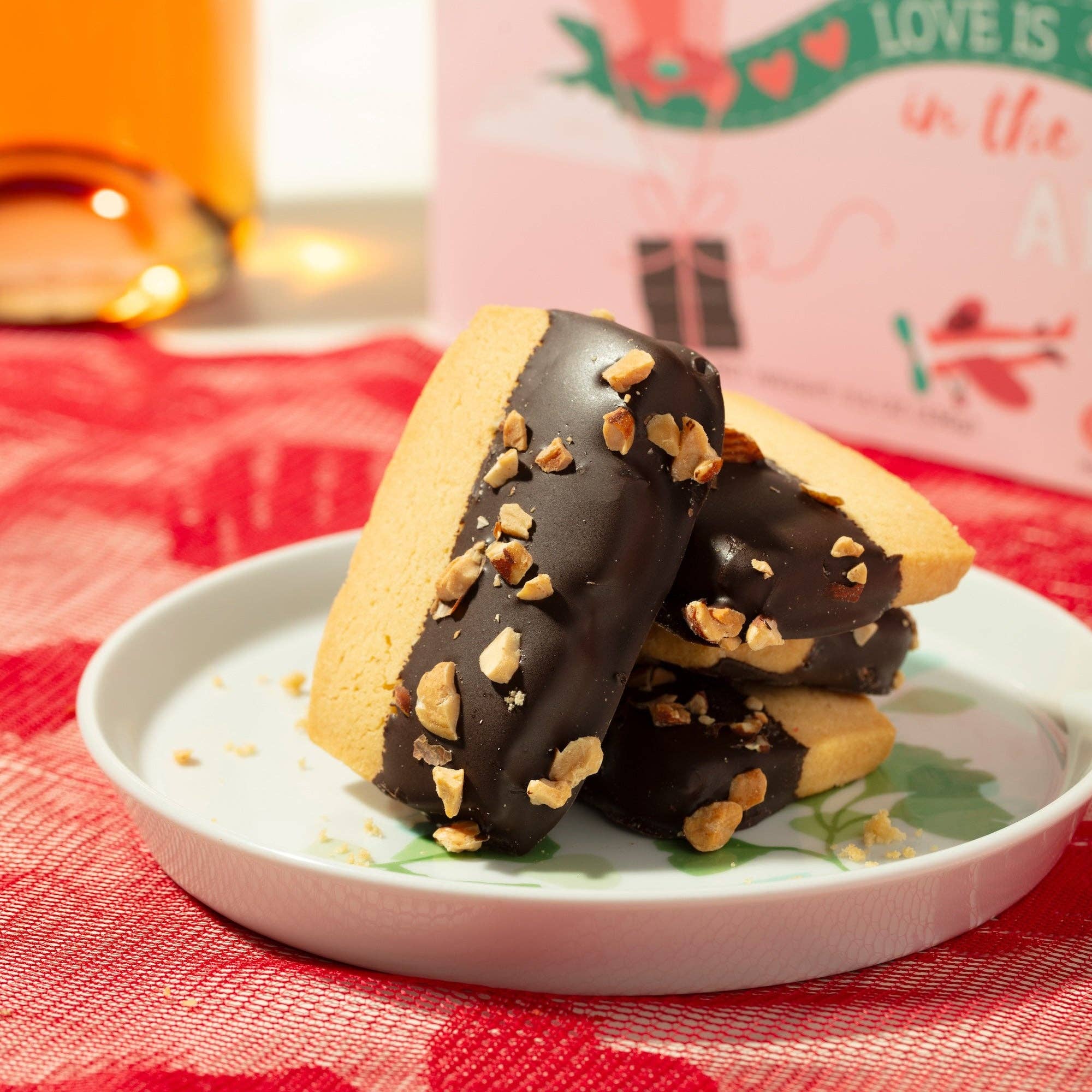 Kelley's Kookies - Wholesale Cookie - Dark Chocolate Shortbread with Almonds1