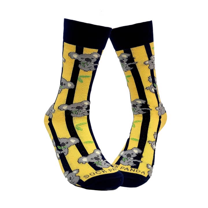 Calzini con motivo a koala con eucalipto di Sock Panda (Adu) per la vendita all'ingrosso da parte di Sock Panda