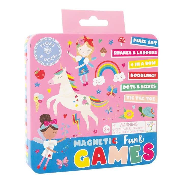 Magnetic Fun & Games Tin - Rainbow Fairy for wholesale by Floss and Rock