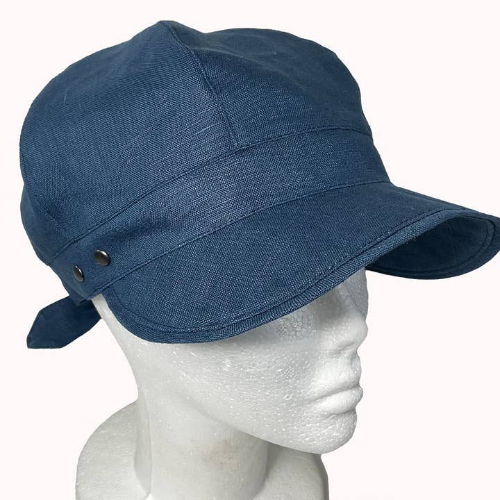 DCP Designs - Wholesale Newsboy/Schoolboy Hat - Women's - Linen Summer Cap, Newsboy style tie, Code HDC-L:2