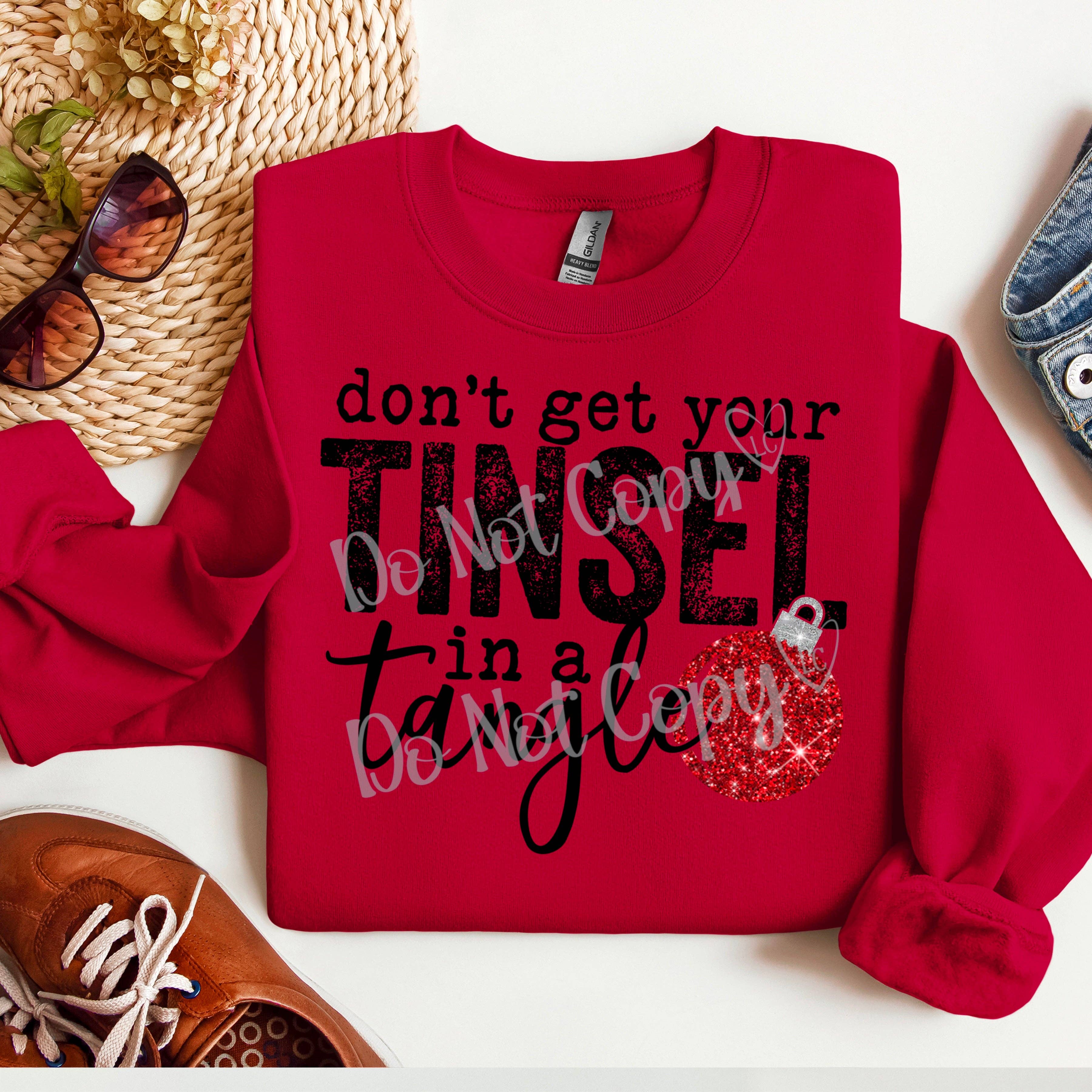 Lauras Closet – Großhandel Sweatshirt mit Grafikdruck – Unisex – Glitzer in Aufruhr - Rot - Grafik-T-Shirt1