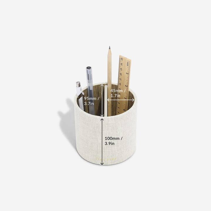 Stackers – wholesale Desk organiser – Desk Stationery Pot- Oatmeal & Linen4