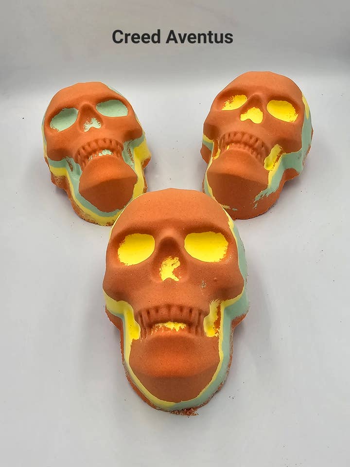Skull bath bombs large fizzers Creed aventus for wholesale by Glamfizz