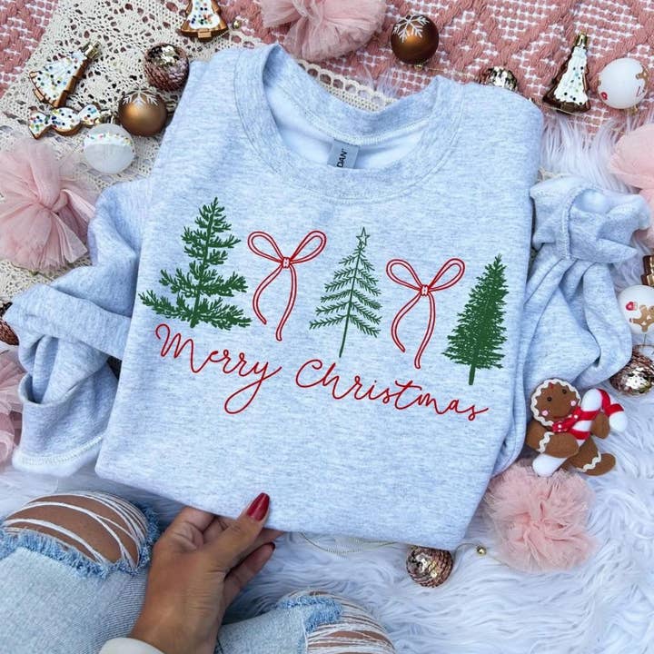 Graphique T - Preppy sur Sweat-shirt Cendre pour la vente par Cypress Slough Outfitters