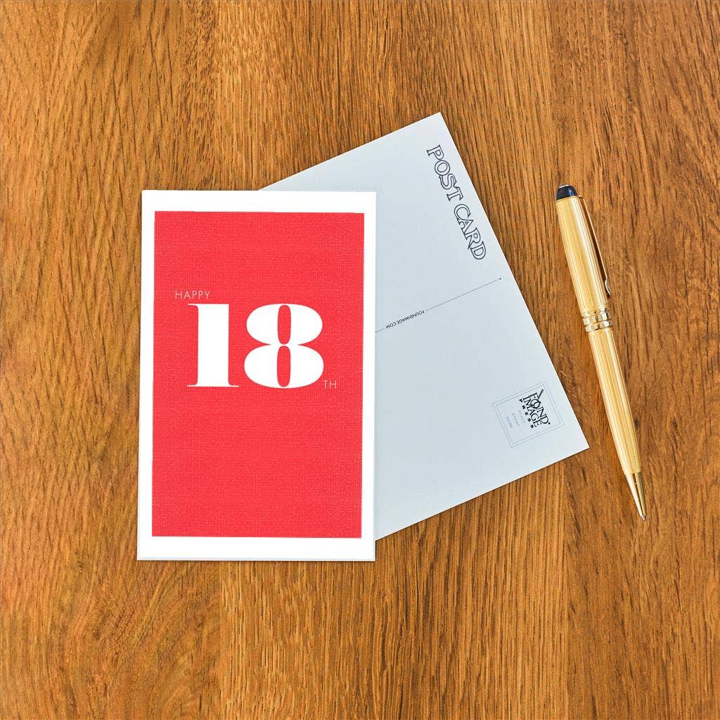 Found Image Press - Wholesale Postcard - Postcard HB-440 Happy 18th1