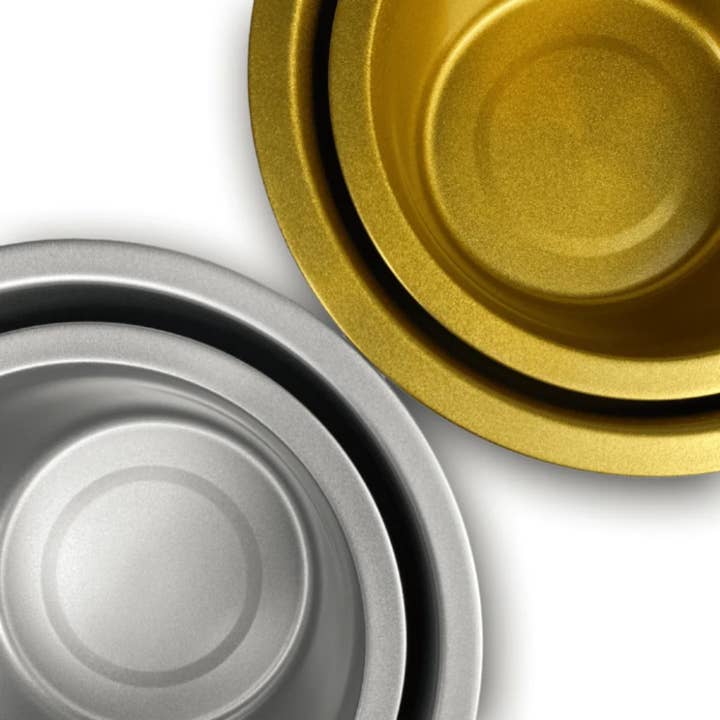 Juego de Comederos Glam Metálicos para Perros | Opciones para venta al por mayor de Hiddin