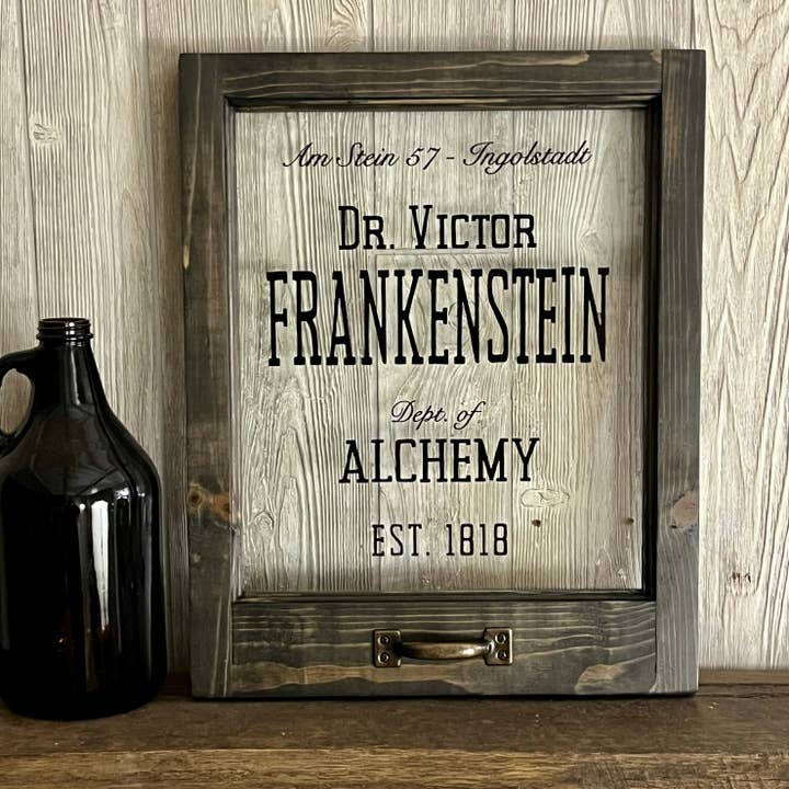 Frankenstein Reproduction Window for wholesale by Second Chance Art
