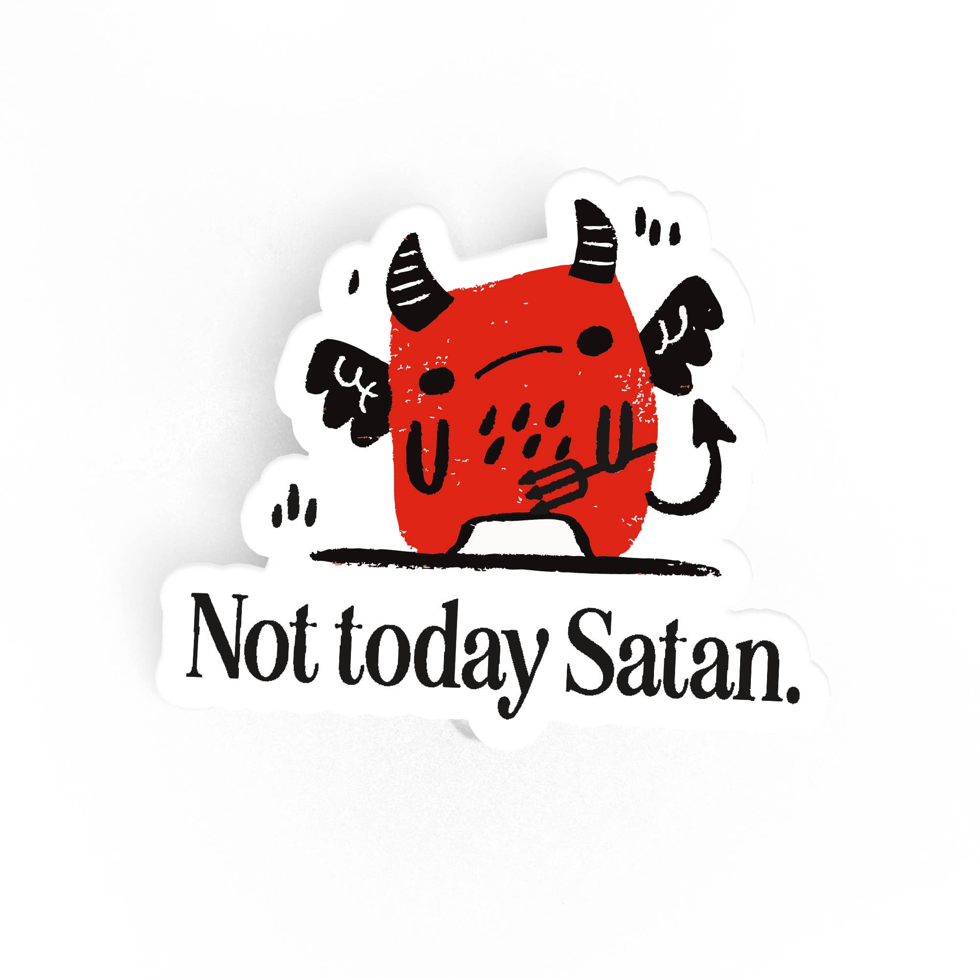 Petty Paper Studio - Wholesale Sticker - Not Today Satan - Cute Kawaii Laminated Vinyl Matte Sticker