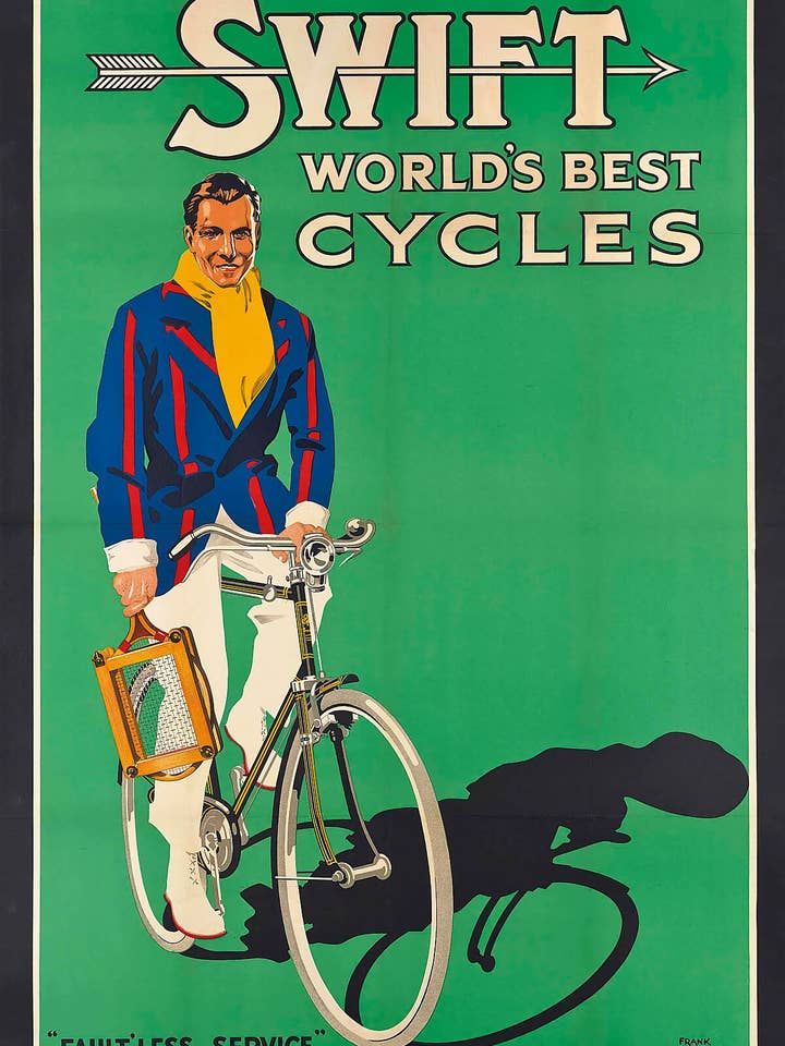 Frank Newbould (1887-1951) SWIFT, WORLD'S BEST CYCLES lithograph in colours, c.1935 for wholesale by Flashback Shop
