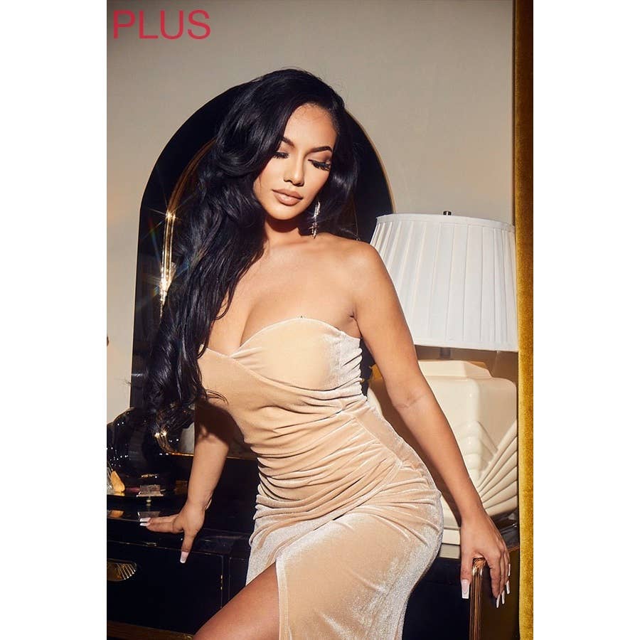 CEFIAN FASHION - Wholesale Gown - Women's - PLUS ALL YOURS SWEETHEART MAXI VELVET DRESS4