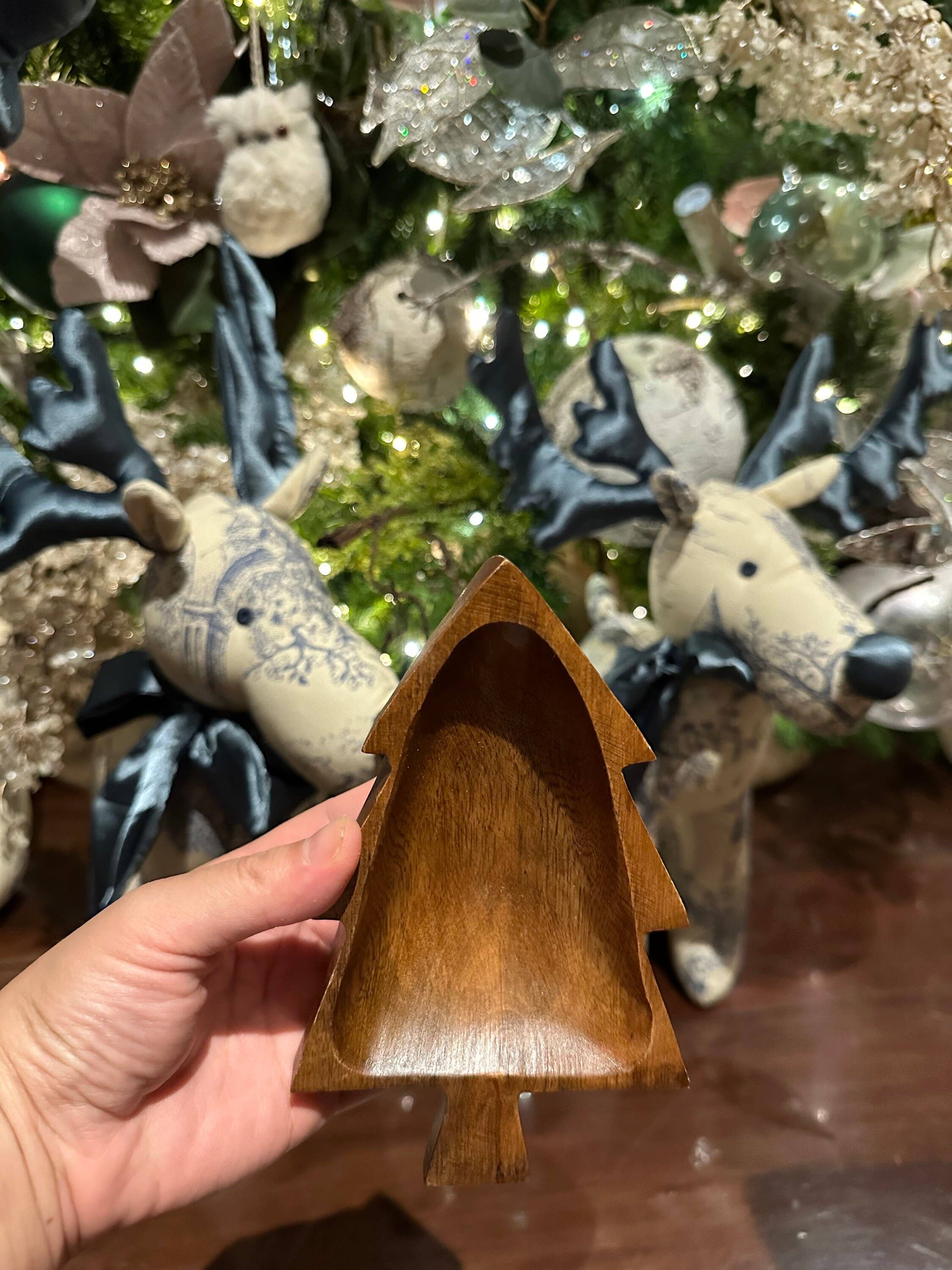 Woodware&Co - Wholesale Decorative Plate/Dish/Bowl - Mini Christmas Tree Wood Bowl6