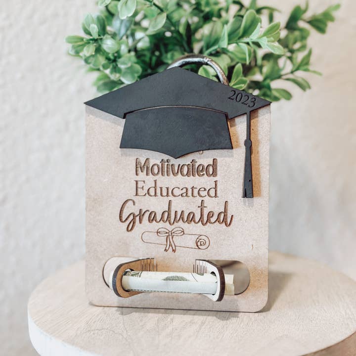 TwoByTwo Custom Creations LLC - Wholesale Graduation Card - Graduation gift- money holder-2025 grad